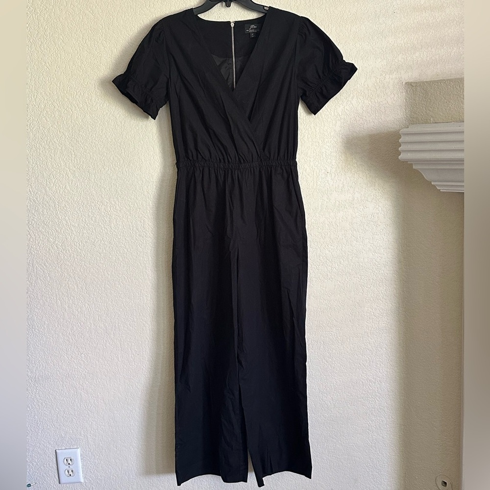 J. CREW Organic Cotton Blend Black Wide leg Jumpsuit Romper  Size 6T